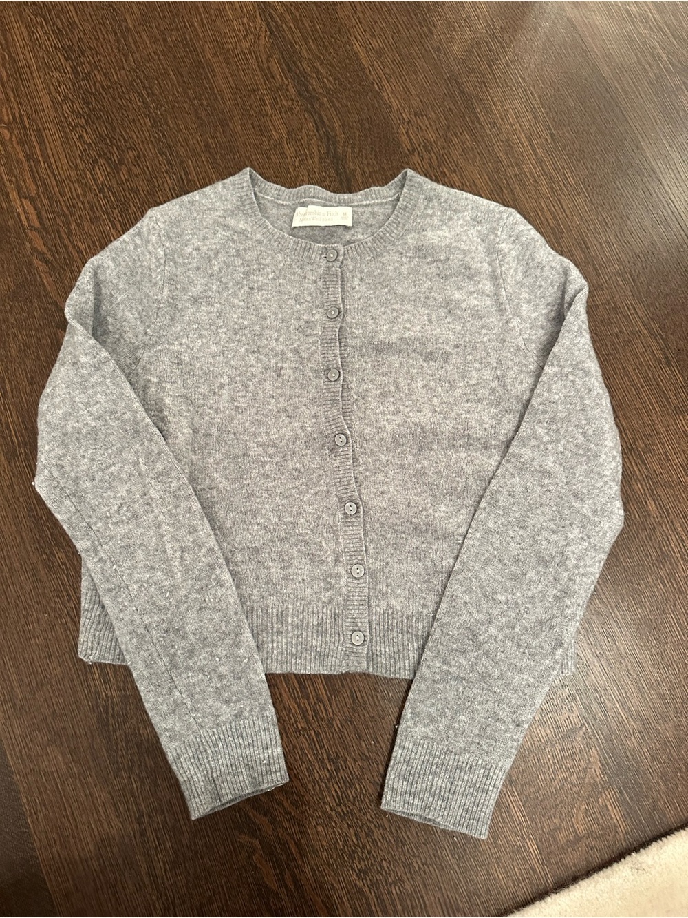 Classic Gray Cardigan Sweater